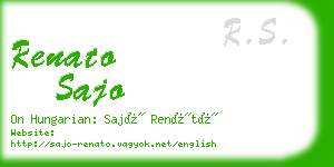 renato sajo business card